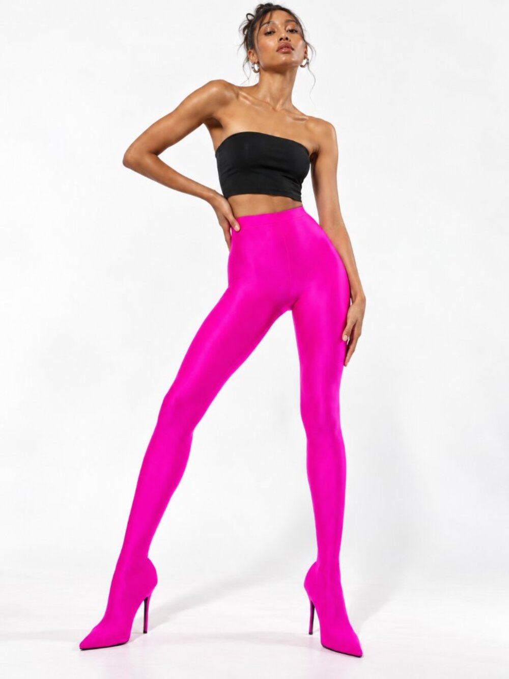AZALEA WANG Taytay Fuchsia Stiletto Pant Boots